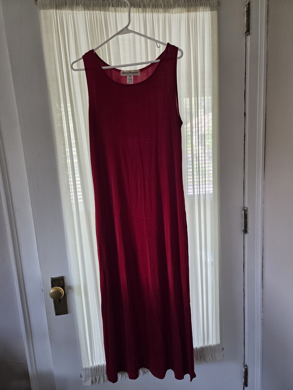 Norm Thompson Sleeveless Deep Red Maxi Dress